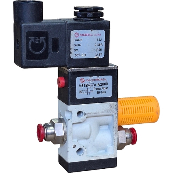 3/2 vias, atuação solenóide / retorno mola, 24VDC