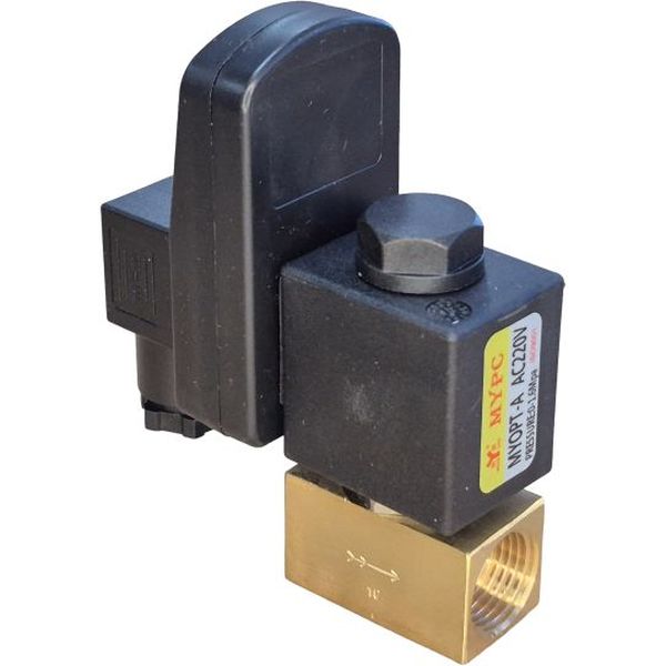 2/2 vias , conexão rosca 1/2bsp fêmea, válvula de latão, 220VAC, pressão máxima 1,6MPa, ISO9001