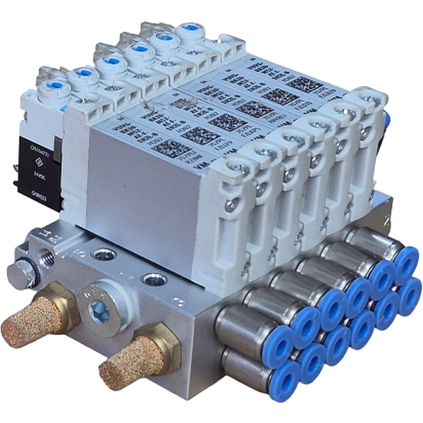 24VDC, 2 silenciadores, 12 conexões, manifold