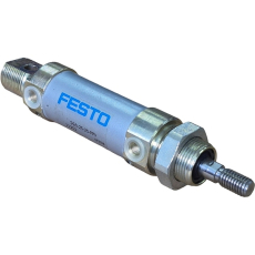 Características

- Diâmetro: 25mm

- Curso: 25mm

- Funcionamento: dupla ação

- Amortecimento pneumático regulável nas posições finais

- Pressão de trabalho máxima: 12 bar

- Temperatura do meio ambiente: -20oC~80oC

- Fluido: ar comprimido filtrado com ou sem lubrificação

Construção

- Camisa: aço brunido pintado

- Vedações: borracha nitrílica
