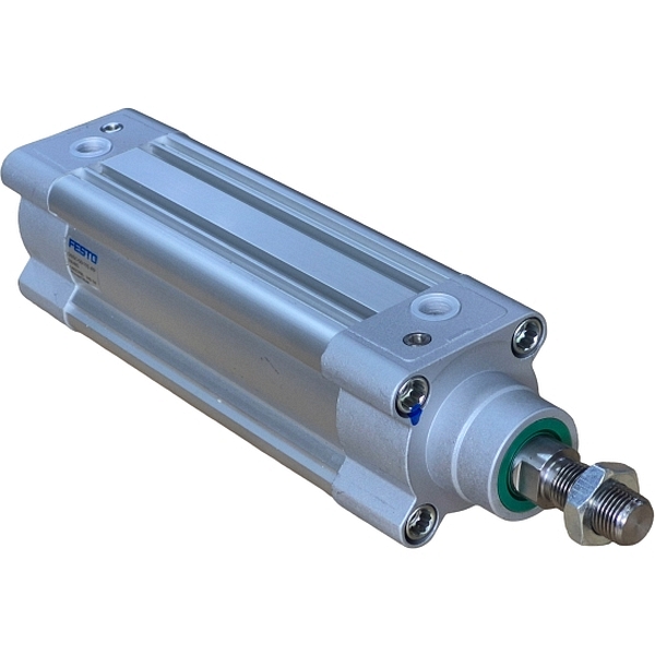 diâmetro 50mm, curso 115mm, dupla ação, amortecimento pneumático regulável de fim de curso, detecção de posição, pressão máxima 12bar