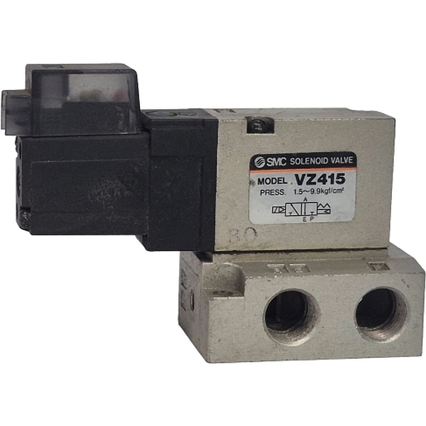 Série VZ400, 3/2 vias, montagem sobre placa, com placa, acionamento solenóide, pressão 1,5~9,9kgf/cm2
