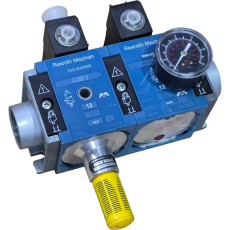 Válvula de fechamento C25i 53516350 + válvula de arranque progressivo C25i 8901700140 + man&ocirc;metro + solenóides - REXROTH