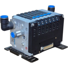 válvulas: 161360Interface elétrica: CPV14-GE-MP-6 18264com conexões rápidas em L e silenciadorconjunto de válvulas, módulo com válvulas pneumáticas, bloco com válvulas para ar comprimido