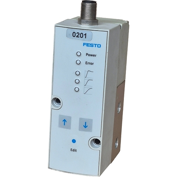 conexões G1/8, acionamento elétrico, vazão 900 l/min, temperatura ambiente 10... 50oC, faixa de regulagem pressão 0,06~6 bar, meios ar comprimido / gases inertes, corpo liga de alumínio
