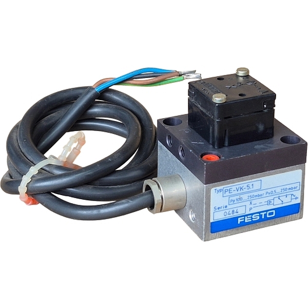 conexão pneumática M5, pressão operacional 0~250mbar, temperatura ambiente -10~50oC