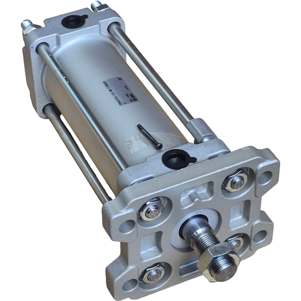 diâmetro 63mm, curso 125mm, com tirantes, com flange dianteira