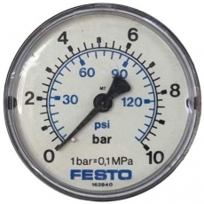 Manômetro  FESTO 162838 MA-50-10-1/4EN 145psi 10bar Manômetro  FESTO 162838 MA-50-10-1/4EN 145psi 10bar