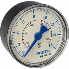 Manômetro  FESTO 356759  MA-50-16-1/4 230psi 16bar Manômetro  FESTO 356759  MA-50-16-1/4 230psi 16bar
