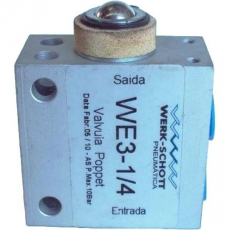 Válvula pneumática WERK SCHOTT WE3-1/4 Válvula pneumática WERK SCHOTT WE3-1/4