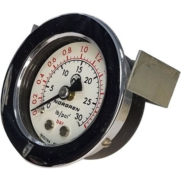 NORGREN <br />
diametro 53mm <br />
para painel, saída por trás <br />
seminovo