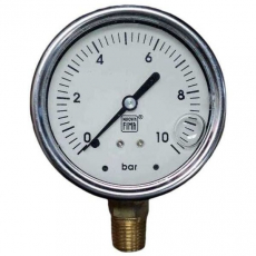 Manômetro NUOVAFIMA 10bar com glicerina, saÃda por baixo Manômetro NUOVAFIMA 10bar com glicerina, saÃda por baixo