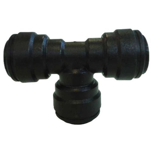 união rápida em T, adaptador pneumático em T, engate em T, conexão push in, conexão push pull, conexão plástica, conexão POM, conexão pneumática, conector para ar comprimido, engate rápido