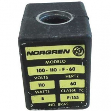 Bobina pneumática  NORGREN 100-110-F-60 110V 60HZ 8W Bobina pneumática  NORGREN 100-110-F-60 110V 60HZ 8W