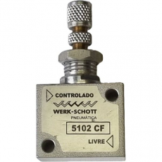 Regulador de fluxo WERK SCHOTT 5102CF 1/8X1/8 Regulador de fluxo WERK SCHOTT 5102CF 1/8X1/8