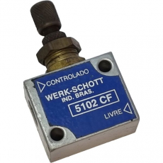 Regulador de fluxo WERK SCHOTT 5102CF 1/8X1/8 Regulador de fluxo WERK SCHOTT 5102CF 1/8X1/8