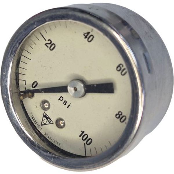 saída por trás, conexão rosca 1/8, mostrador 40mm, fluido ar comprimido