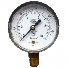 Manômetro NUOVAFIMA 10Kg/cm2 140psi saÃda por baixo seminovo Manômetro NUOVAFIMA 10Kg/cm2 140psi saÃda por baixo seminovo