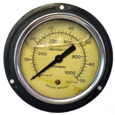 Manômetro TECKMAN 1000lbf/pol2 70Kgf/cm2 usado Manômetro TECKMAN 1000lbf/pol2 70Kgf/cm2 usado