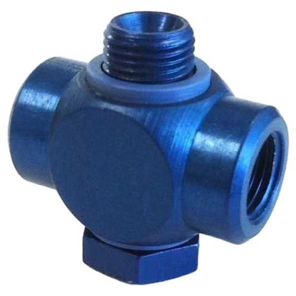 conexão pneumática, conexão em metal, conexão em alumínio, conexão resistente, união em T, engate em T, conector em T para ar comprimido