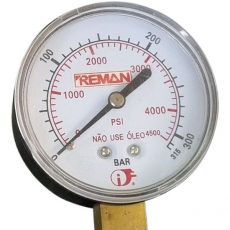 Manômetro REMAN escala 4500psi-315bar seminovo Manômetro REMAN escala 4500psi-315bar seminovo