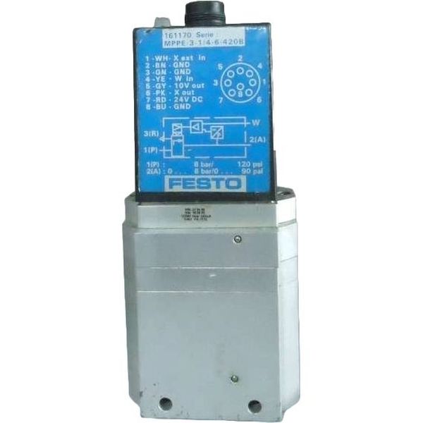 marca: FESTO <br/>
modelo: MPPE3146420B 161170 <br/>
estado: seminova 
