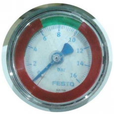 Manômetro FESTO 525729 16bar seminovo Manômetro FESTO 525729 16bar seminovo