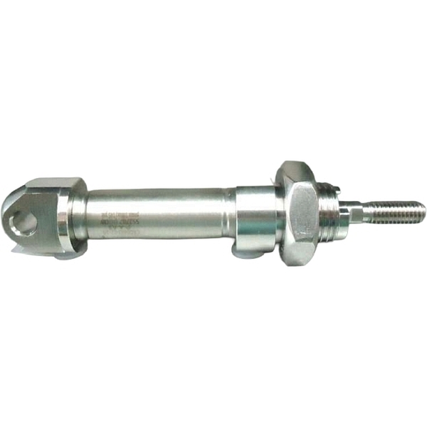 cilindro de aço inoxidável, diâmetro 12mm, curso 10mm, amortecimento elástico  nas posições finais de curso, detecção de posição