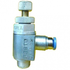 Válvula reguladora de fluxo unidirecional GRLA-1/8-QS-4  Válvula reguladora de fluxo unidirecional GRLA-1/8-QS-4