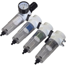 referencia: COM 1765C Miniconexão: 1/4 BSPvazão a 6 bar: 690 l/minpressão de trabalho: 0 a 10 barpressão máxima de entrada: 12 barfluido: ar comprimidotemperatura de trabalho: -10C a 60Ccapacidade do copo: 0,05lconexão dos manometros: 1/8 BSPescala dos manometros: 0-160 PSI e 0-11 barelementos filtrantes: 5µelementos coalescentes: grau U e grau Felemento adsorvente: carvão ativadopeso: 874 gcomposição: composto de 1 filtro regulador + 1 filtro com elemento coalescente grau F + 1 filtro com elemento coalescente grau U + 1 filtro com elemento adsorvente de carvão ativado + 1 manometro horizontal + 1 manometro vertical