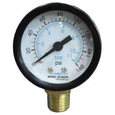 Manômetro WERK SCHOTT YY-V40-14 11bar 160psi saída por baixo Manômetro WERK SCHOTT YY-V40-14 11bar 160psi saída por baixo