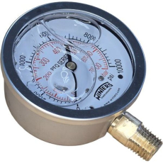 Man&ocirc;metro WINTERS PFQ813R1R11 700bar 10000psi com glicerina 