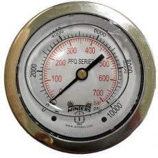 Manômetro WINTERS PFQ913R1R11 700bar 10000psi com glicerina Manômetro WINTERS PFQ913R1R11 700bar 10000psi com glicerina