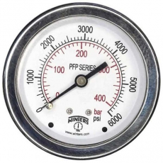 Manômetro WINTERS PFP851ZRR1R11 400bar 6000psi com StabiliZR Manômetro WINTERS PFP851ZRR1R11 400bar 6000psi com StabiliZR