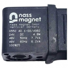 Bobina pneumática NASS MAGNET 0550 40.1-00/4982 24VDC 4.8V 50/60HZ Bobina pneumática NASS MAGNET 0550 40.1-00/4982 24VDC 4.8V 50/60HZ