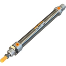 diâmetro: 16mmcurso: 100mmconexão: 1/8com embolo magnético (permite a instalação de sensores)ação: dupla açãoamortecimento:meio de trabalho: ar limpo (com filtragem de 40&micro;m)pressão de trabalho: 0.1~1.0MPa (dupla ação), 0.2~1.0MPa (simples ação)pressão garantida: 1.5MPatemperatura de trabalho: -20~80oC (ar seco)intervalo de velocidade: 50~800mm/sTemos diferentes acessórios de montagem que são compatíveis com esse cilindro que podem ser adquiridos à parte.